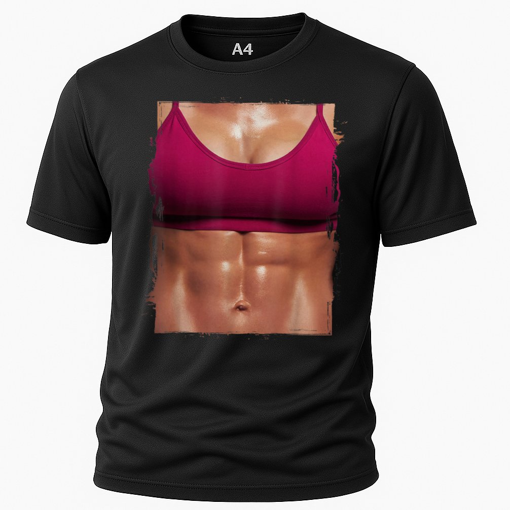 Fake Muscle I Woman Fitness Dream Woman Fitness Women Body Cooling Performance Crew T-Shirt