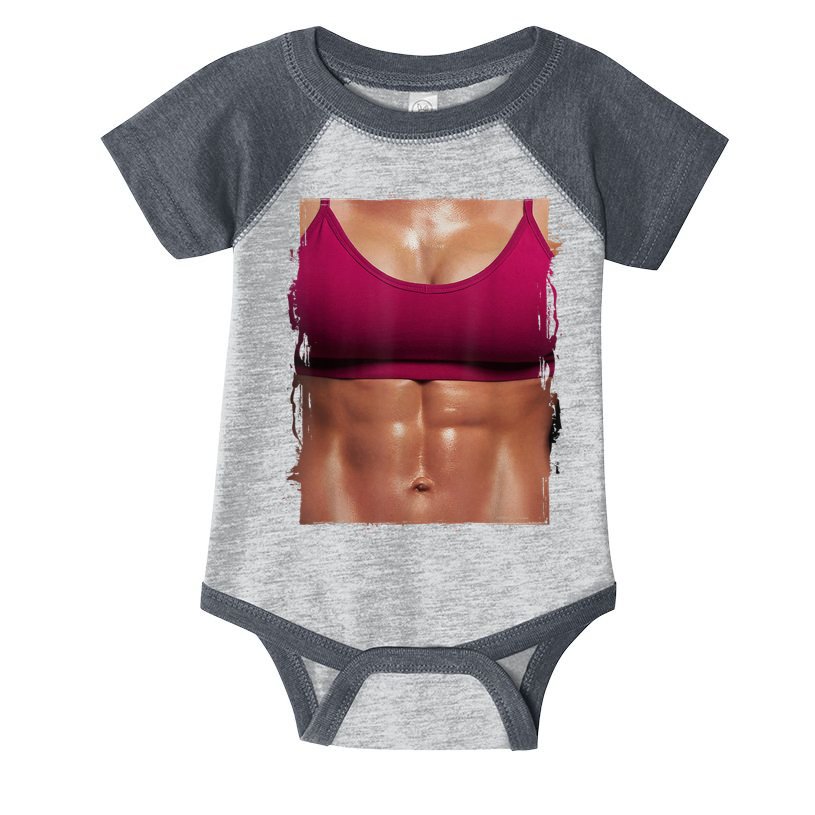 Fake Muscle I Woman Fitness Dream Woman Fitness Women Body Infant Baby Jersey Bodysuit