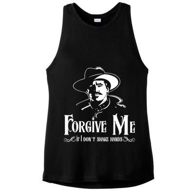 Forgive Me If I DonT Shake Hand Ladies PosiCharge Tri-Blend Wicking Tank