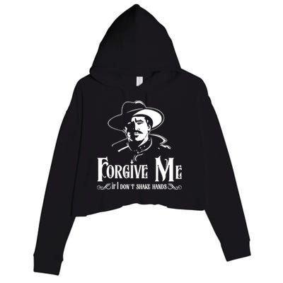 Forgive Me If I DonT Shake Hand Crop Fleece Hoodie
