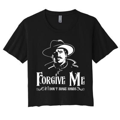Forgive Me If I DonT Shake Hand Crop Top