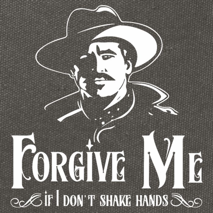 Forgive Me If I DonT Shake Hand Cotton Canvas Backpack