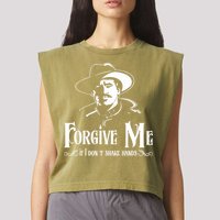 Forgive Me If I DonT Shake Hand Garment-Dyed Women's Muscle Tee