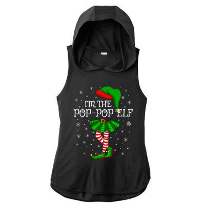 Family Matching IM The Poppop Elf Christmas Gift Ladies PosiCharge Tri-Blend Wicking Draft Hoodie Tank