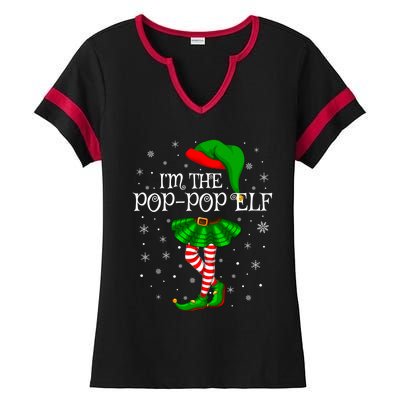 Family Matching IM The Poppop Elf Christmas Gift Ladies Halftime Notch Neck Tee