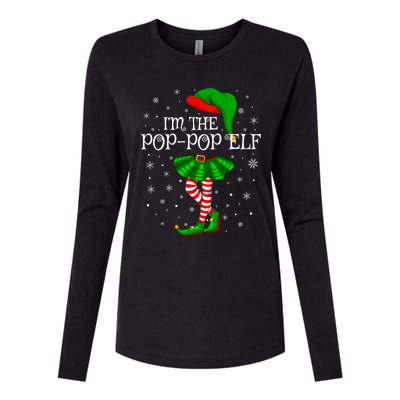 Family Matching IM The Poppop Elf Christmas Gift Womens Cotton Relaxed Long Sleeve T-Shirt