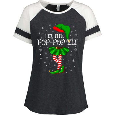 Family Matching IM The Poppop Elf Christmas Gift Enza Ladies Jersey Colorblock Tee