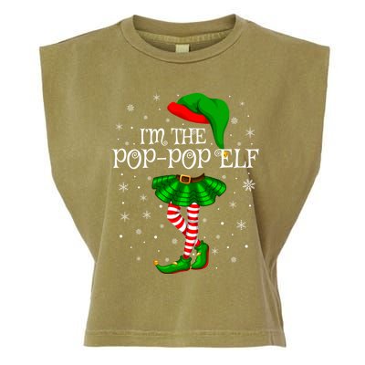 Family Matching IM The Poppop Elf Christmas Gift Garment-Dyed Women's Muscle Tee