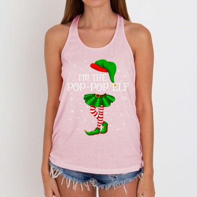 Family Matching IM The Poppop Elf Christmas Gift Women's Knotted Racerback Tank