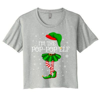 Family Matching IM The Poppop Elf Christmas Gift Women's Crop Top Tee