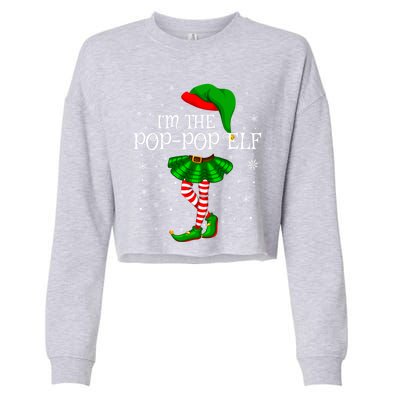 Family Matching IM The Poppop Elf Christmas Gift Cropped Pullover Crew