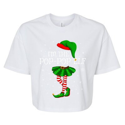 Family Matching IM The Poppop Elf Christmas Gift Bella+Canvas Jersey Crop Tee