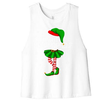 Family Matching IM The Poppop Elf Christmas Gift Women's Racerback Cropped Tank