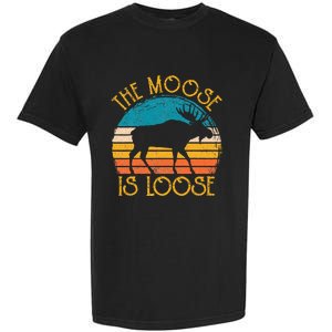 Funny Moose Is Loose Animal Apparel Cute Men Women Alaska Garment-Dyed Heavyweight T-Shirt