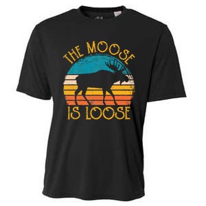 Funny Moose Is Loose Animal Apparel Cute Men Women Alaska Cooling Performance Crew T-Shirt