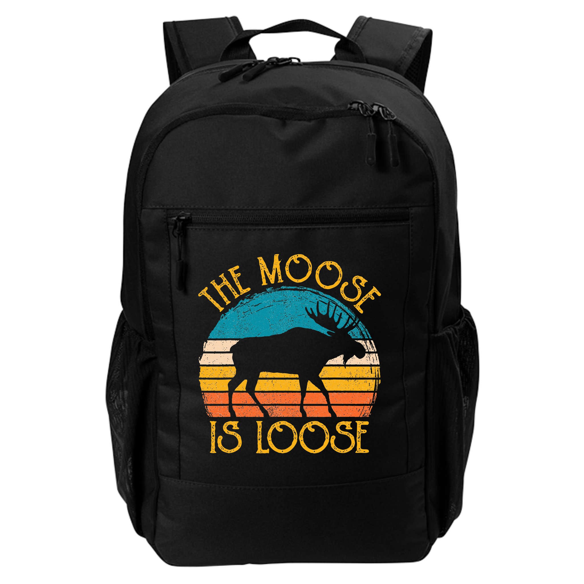 Funny Moose Is Loose Animal Apparel Cute Men Women Alaska Backpack