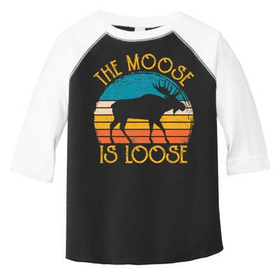 Funny Moose Is Loose Animal Apparel Cute Men Women Alaska Toddler Fine Jersey T-Shirt