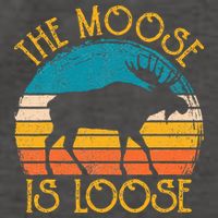 Funny Moose Is Loose Animal Apparel Cute Men Women Alaska Vector Backpack