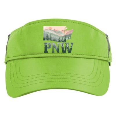 Funny Mountains Idaho Oregon Washington Gift Pnw Pacific Northwest Adult Drive Performance Visor