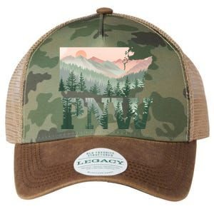 Funny Mountains Idaho Oregon Washington Gift Pnw Pacific Northwest Legacy Tie Dye Trucker Hat