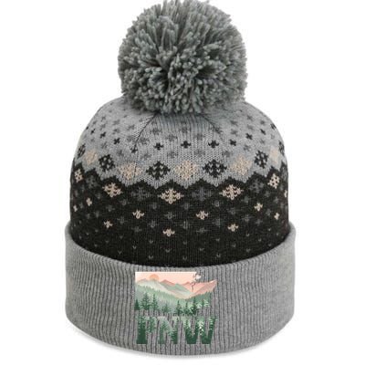 Funny Mountains Idaho Oregon Washington Gift Pnw Pacific Northwest The Baniff Cuffed Pom Beanie