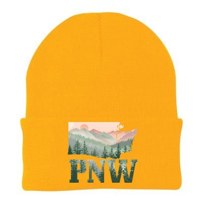 Funny Mountains Idaho Oregon Washington Gift Pnw Pacific Northwest Knit Cap Winter Beanie