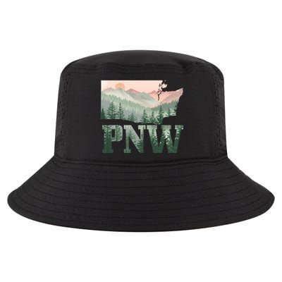 Funny Mountains Idaho Oregon Washington Gift Pnw Pacific Northwest Cool Comfort Performance Bucket Hat