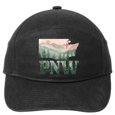 Funny Mountains Idaho Oregon Washington Gift Pnw Pacific Northwest 7-Panel Snapback Hat