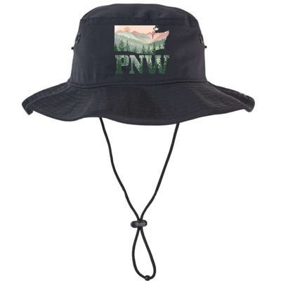 Funny Mountains Idaho Oregon Washington Gift Pnw Pacific Northwest Legacy Cool Fit Booney Bucket Hat