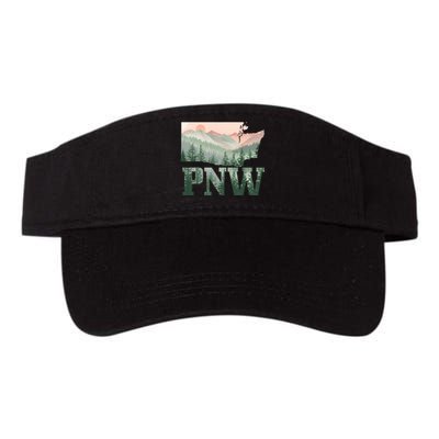 Funny Mountains Idaho Oregon Washington Gift Pnw Pacific Northwest Valucap Bio-Washed Visor