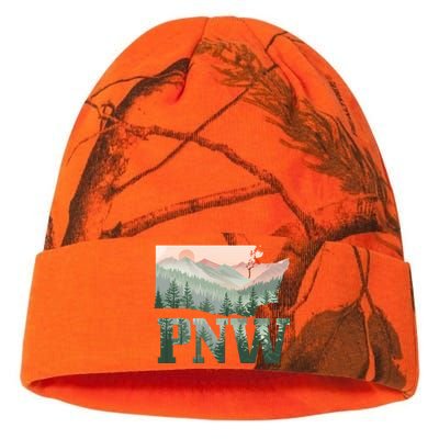 Funny Mountains Idaho Oregon Washington Gift Pnw Pacific Northwest Kati Licensed 12" Camo Beanie