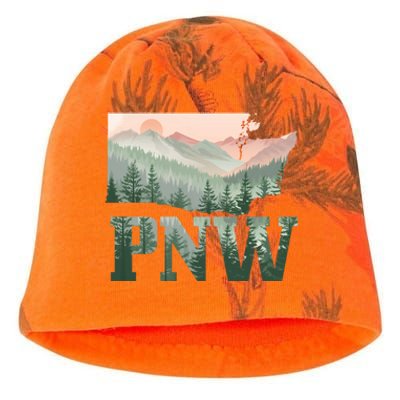 Funny Mountains Idaho Oregon Washington Gift Pnw Pacific Northwest Kati - Camo Knit Beanie