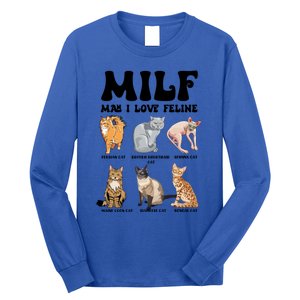 Funny Milf I Love Felines Cats Gift Long Sleeve Shirt