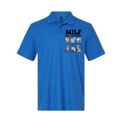 Funny Milf I Love Felines Cats Gift Softstyle Adult Sport Polo