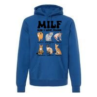 Funny Milf I Love Felines Cats Gift Premium Hoodie