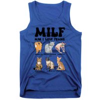 Funny Milf I Love Felines Cats Gift Tank Top