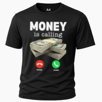 Funny Money Is Calling Dollar Cash Phone Screen Cooling Performance Crew T-Shirt