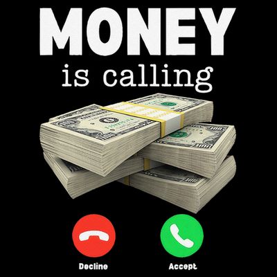 Funny Money Is Calling Dollar Cash Phone Screen T-Shirt