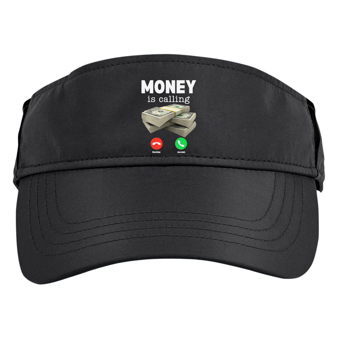 Funny Money Is Calling Dollar Cash Phone Screen Adult Drive Performance Visor