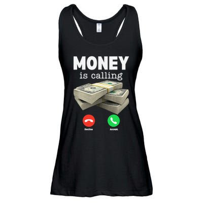 Funny Money Is Calling Dollar Cash Phone Screen Ladies Essential Flowy Tank