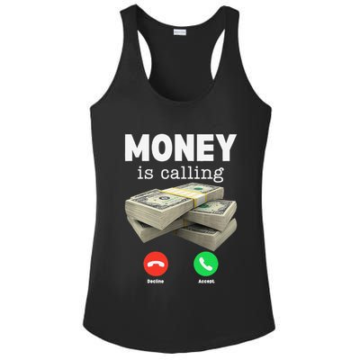 Funny Money Is Calling Dollar Cash Phone Screen Ladies PosiCharge Competitor Racerback Tank