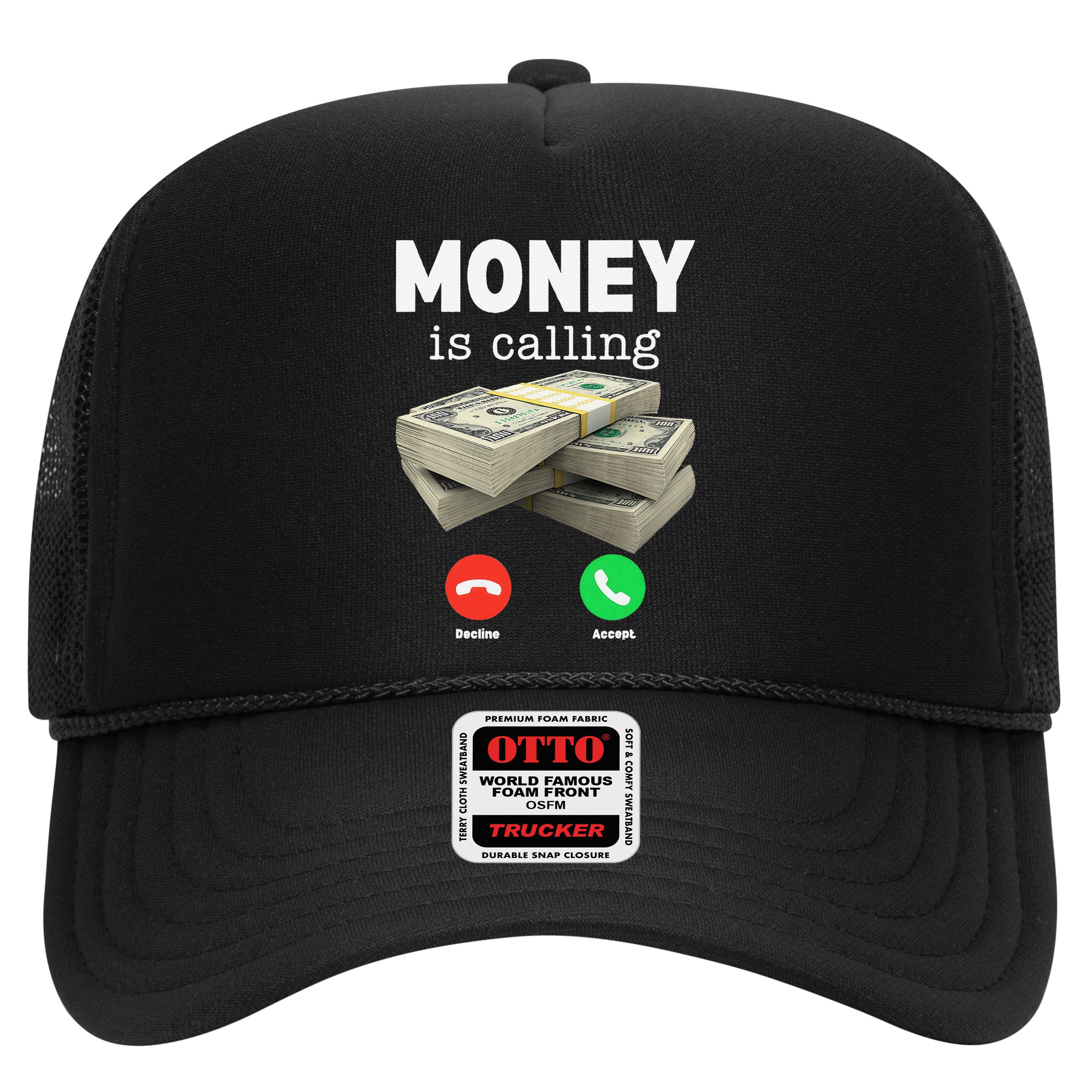 Funny Money Is Calling Dollar Cash Phone Screen Hat