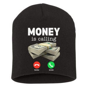 Funny Money Is Calling Dollar Cash Phone Screen Short Acrylic Beanie