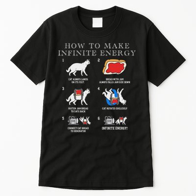 Funny Math Infinite Energy Cat And Mechanical Engineering Tall T-Shirt