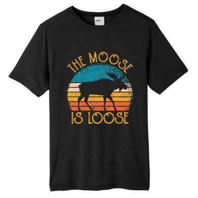 Funny Moose Is Loose Animal Apparel Cute Women Alaska Tall Fusion ChromaSoft Performance T-Shirt