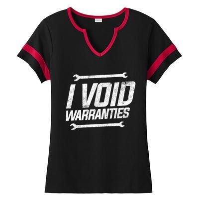 Funny Mechanics I Void Warranties Wrench Garage Gift Ladies Halftime Notch Neck Tee