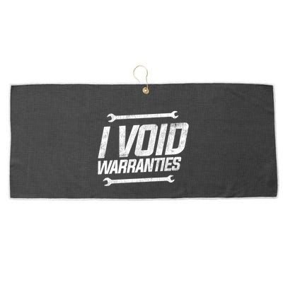 Funny Mechanics I Void Warranties Wrench Garage Gift Large Microfiber Waffle Golf Towel