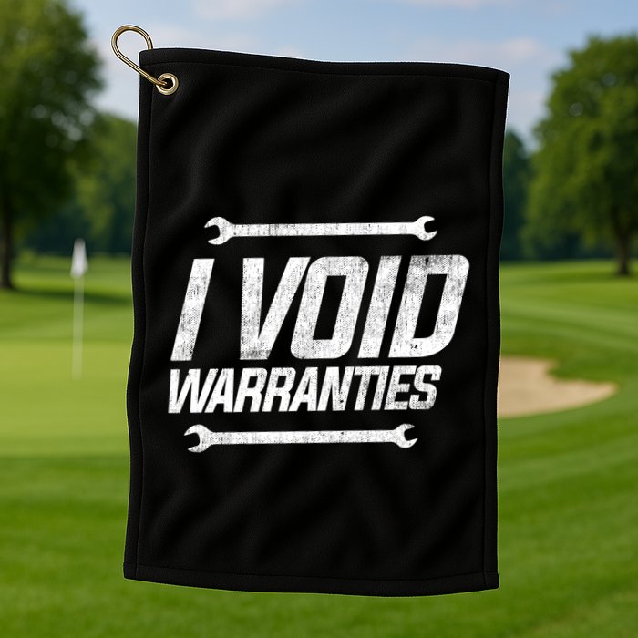 Funny Mechanics I Void Warranties Wrench Garage Gift Golf Towel