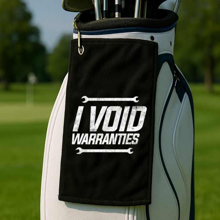 Funny Mechanics I Void Warranties Wrench Garage Gift Golf Towel