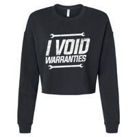 Funny Mechanics I Void Warranties Wrench Garage Gift Cropped Pullover Crew